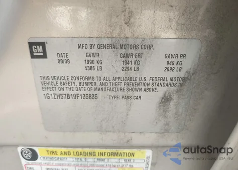 2009 Chevrolet Malibu Lt from USA, damaged, VIN 1G1ZH57B19F135835